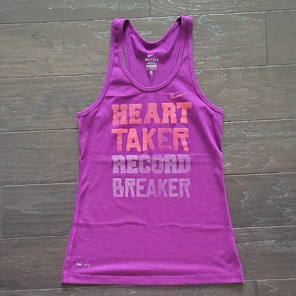 Nike Purple Fitted Tank Top with Racerback